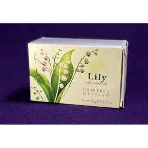 NOS Crabtree & Evelyn LILY Triple Milled Soap 85g 3oz Lily of the Valley Disc